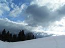 ciel de neige en montagne